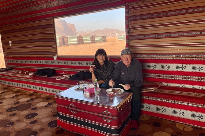 1 Day & 1 Night | Stay & Jeep + Camel Tour in Wadi Rum | Magic Bedouin Star - Um Frouth Rock Arch and the sunset over the White Desert