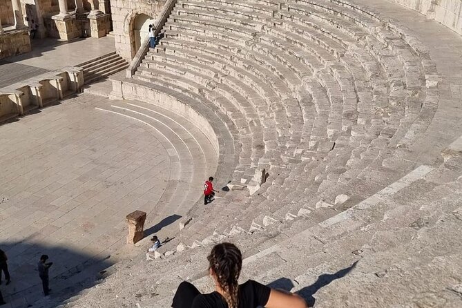 Amman Private City Tour With Local Lunch - The Roman Theatre below the hill