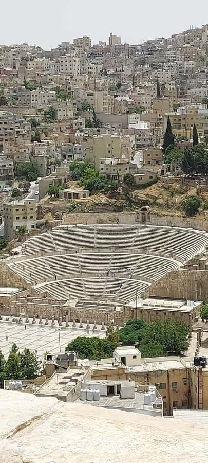 Amman Tour - The Roman Theater in downtown Amman