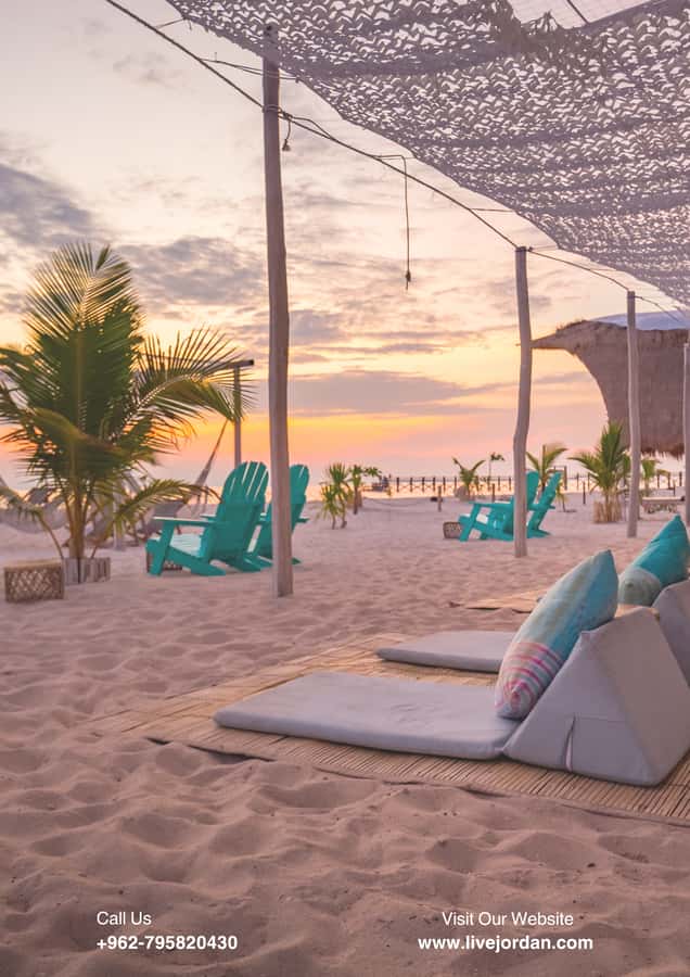 Aqaba: Private Beach, Pools, Snorkeling & Boat Trip,Transfer - Private beach time with chairs and towels