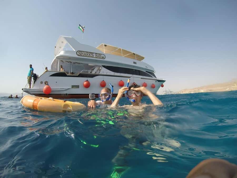 Aqaba: Red Sea Snorkeling Boat Trip with Buffet Lunch - The first snorkeling stop
