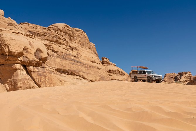 Best of Wadi Rum | Full day jeep tour + overnight in bedouin camp | Pack all-in - Nabatean carvings and Lawrence of Arabia sites