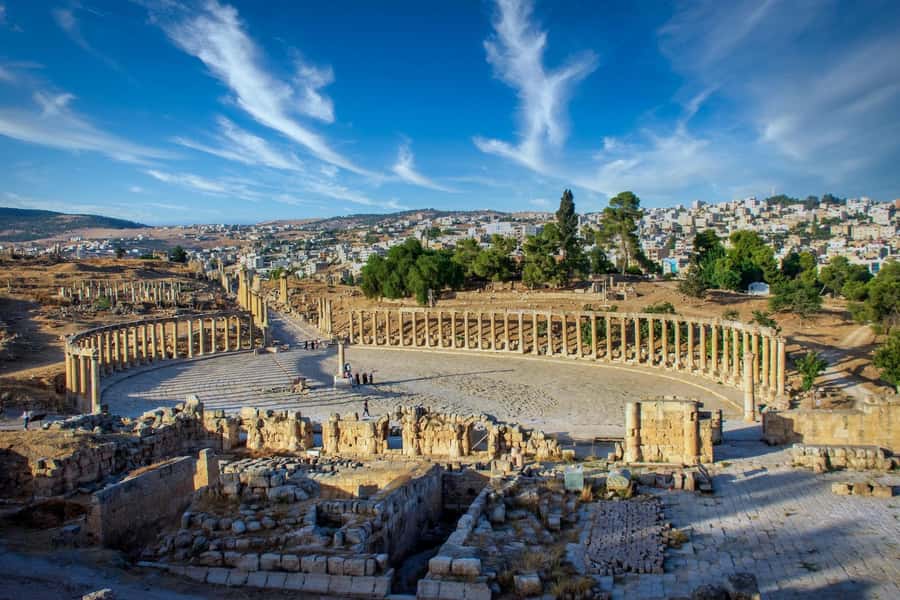 From Amman: Private Full day Amman city and Jerash tour - Standing inside the 6,000-seat Roman Theatre