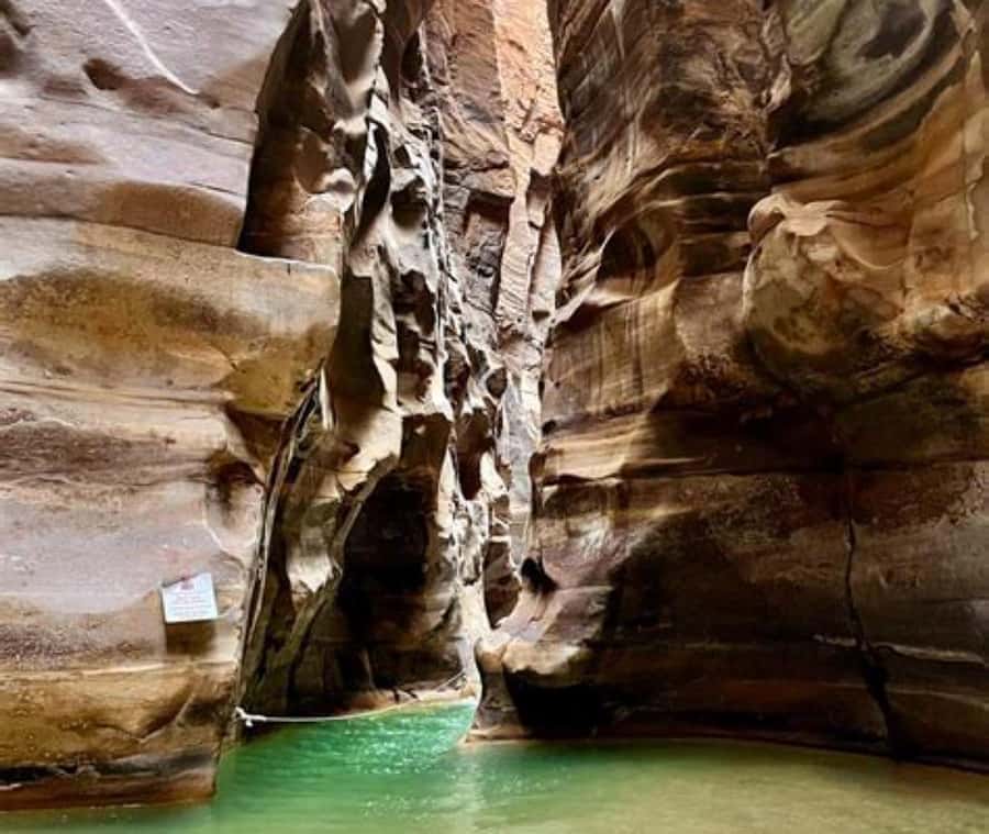 From Amman:To Al-Mujib Canyon & Dead Sea Salt Beach Day Trip - The waterfall payoff at the end