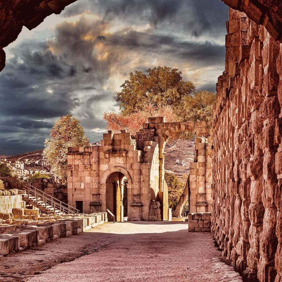 From Amman Trip To Jerash - Walking the Colonnaded Street and Oval Plaza