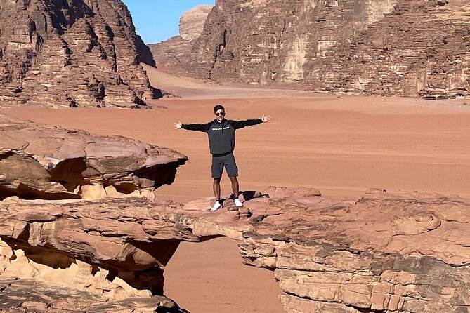 Full Day 4x4 Classic Desert Tour with overnight in private tent - Um Fruth Rock Bridge is the grand finale of the rock stops
