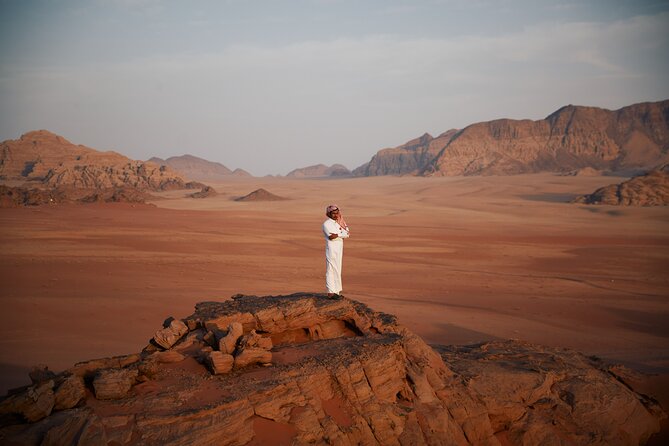 Full-Day Jeep Safari "Wadi Rum Highlights!" w/ Bedouin Lunch - Riding in the Open-Air Jeep