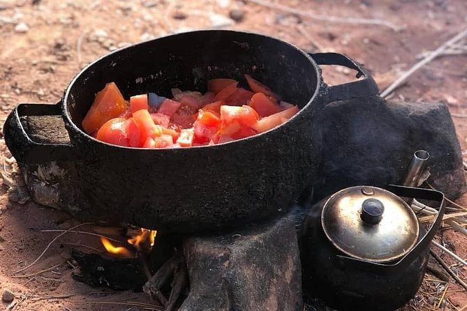 Full-Day Jeep Safari "Wadi Rum Highlights!" w/ Bedouin Lunch - Bedouin Lunch, Mint Tea, and a Cave Setting