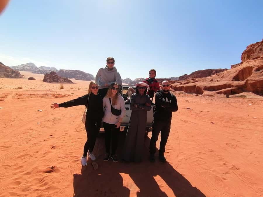 Full Day Jeep Tour + Overnight & Dinner in Bedouin Camp - Um Frouth Rock Arch begins the sightseeing