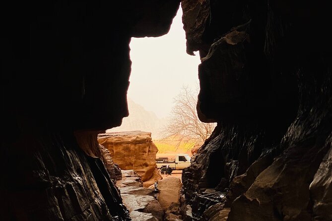 Full Day Jeep Tour & Traditional Lunch - Wadi Rum Desert Highlights - A fire-cooked lunch with Bedouin flavors