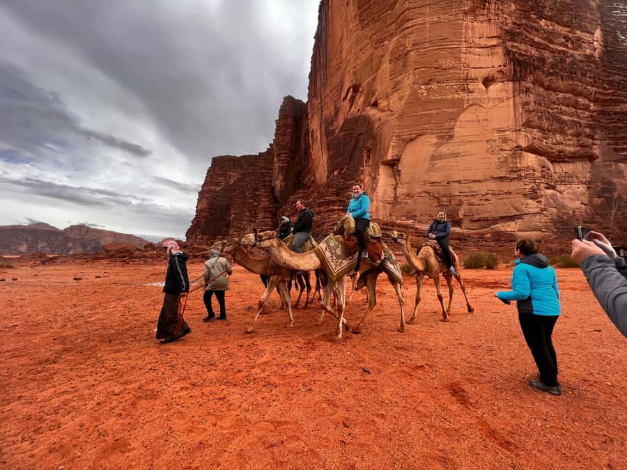 half day camel tour with one night stay - Ancient markings inside Khazali Canyon