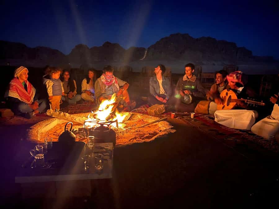 half day jeep tour &one night stay & all meals - Starting at Wadi Rum Quiet Village Camp Park