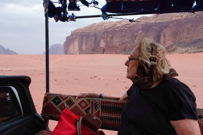 Half day Jeep Tour with Camel Ride and overnight in Camp (All Meals incl.) - Walking Abu Khasaba Canyon
