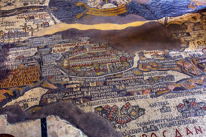 Private Full Day Tour to Jerash, Madaba, and Mount Nebo from Amman - Madaba and the map beneath Saint George’s Church