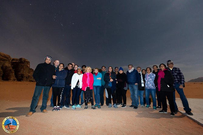 Stargazing Adventure in Jordan - Group One follows the green laser across the sky