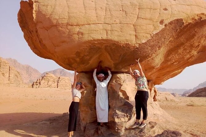 Wadi Rum 2-Day Jeep Tour with Meals and Overnight in Bedouin Camp - The White Desert and a wide-open sunset