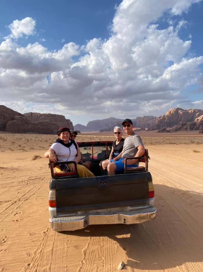 Wadi Rum (2) hour jeep morning tour or sunset tour - Climbing the red sand dunes