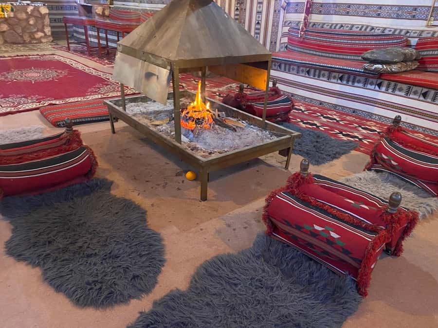 Wadi Rum: Bedouin Camp Stay,Full-Day Desert Tour with 3Meals - Lunch by the fire in the middle of Wadi Rum