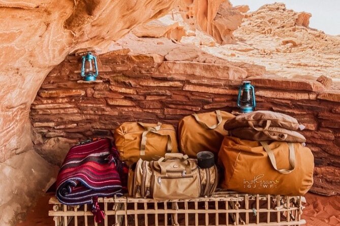 Wadi Rum Cave Camping with Jeep Tour - Um Frouth Rock Bridge and Sdad Attag