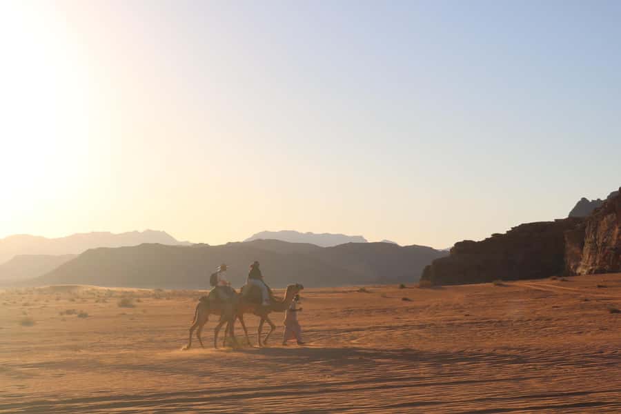 Wadi Rum: Famous place UNESCO Jeep Tour Camel Ride Option - Sunset finishes the day with wide views
