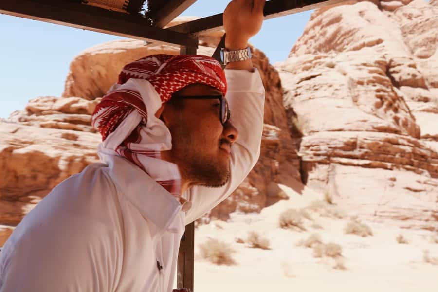 Wadi Rum: Famous place UNESCO Jeep Tour Camel Ride Option - Little Bridge begins the sightseeing route